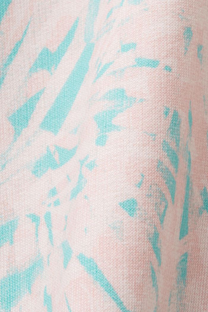 Short sleeve hoodie with a print, LIGHT PINK, detail image number 4