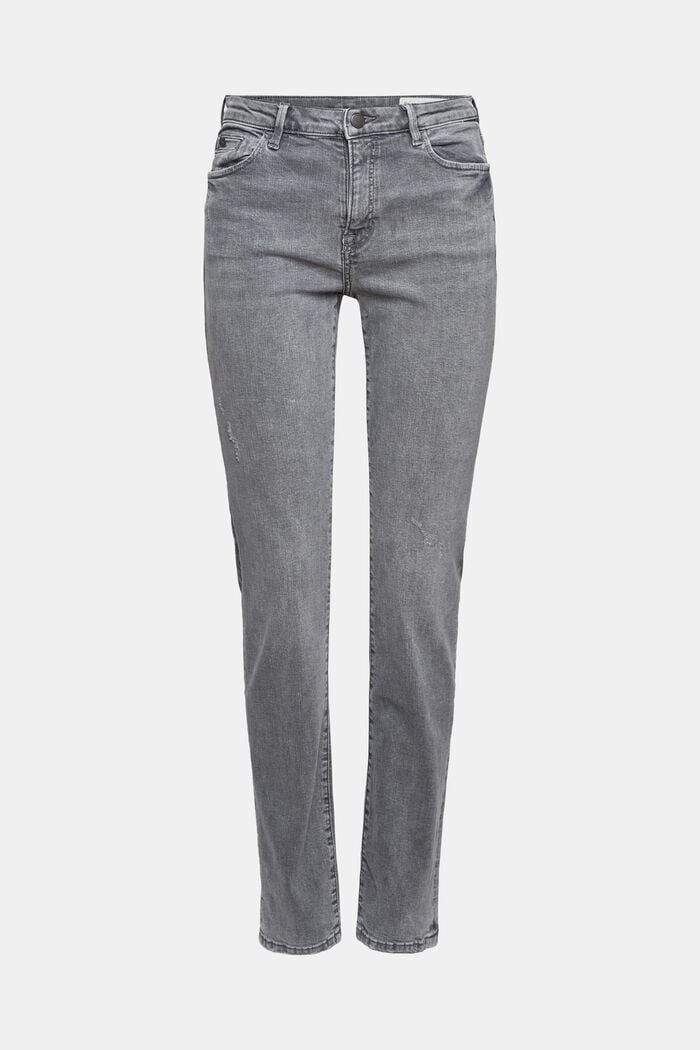 Vintage-look stretch jeans, in organic cotton