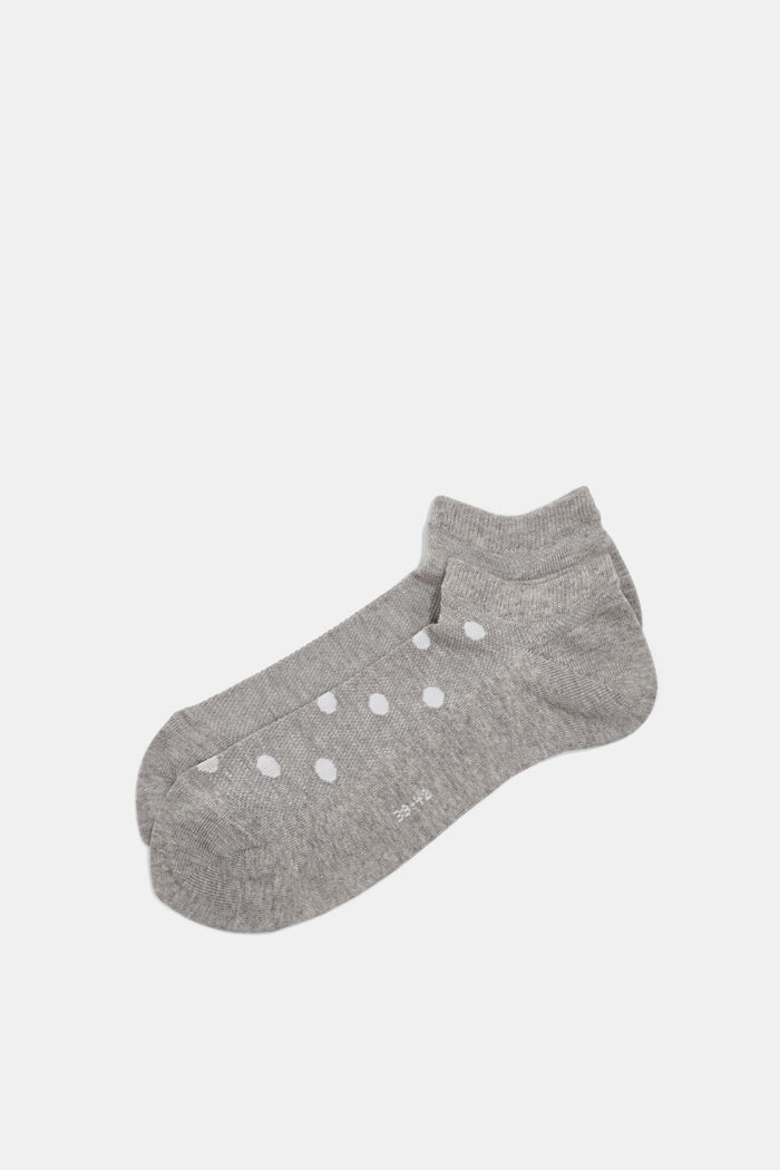 2-pack of trainer socks with mesh, organic cotton, LIGHT GREY, detail image number 0