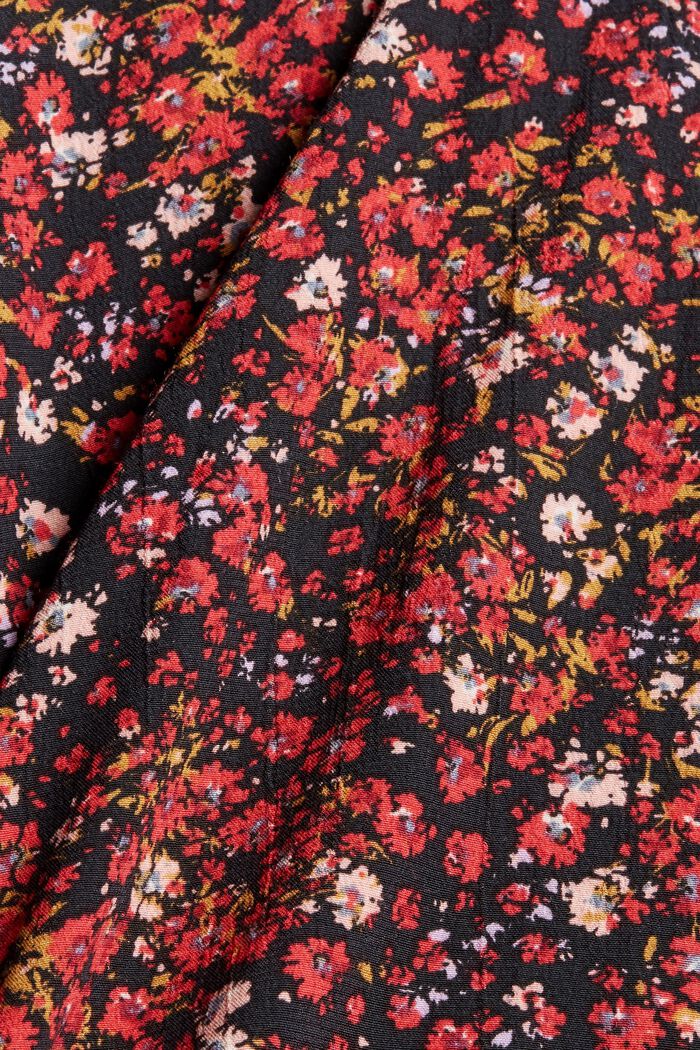 Patterned print blouse made of LENZING™ ECOVERO™, NEW BLACK, detail image number 4