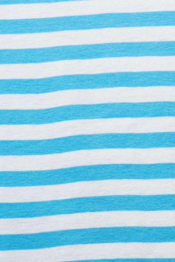 Striped boat neck shirt, TURQUOISE, detail image number 5