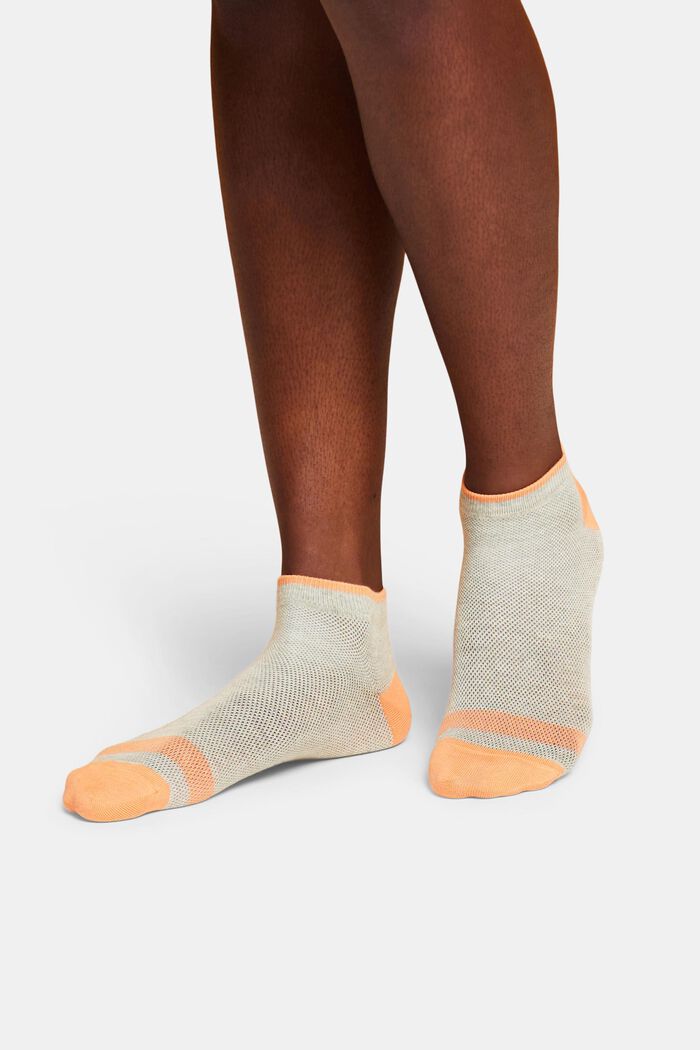 2-pack mesh sneaker socks, organic cotton, STORM GREY, detail image number 1