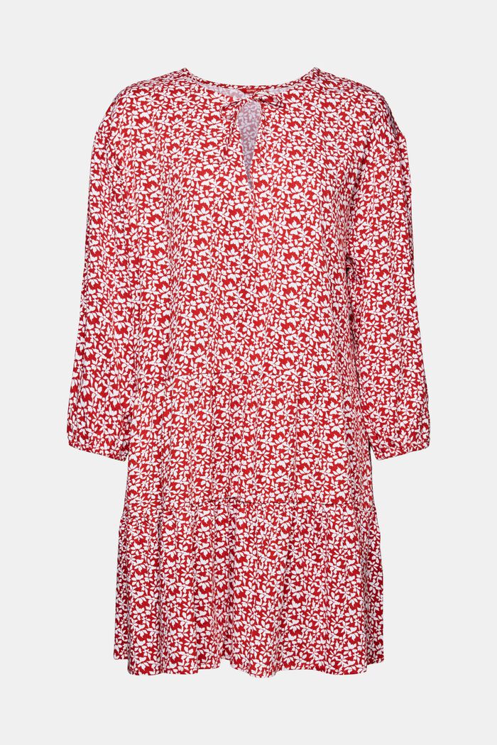 Printed Beach Dress, DARK RED, detail image number 5