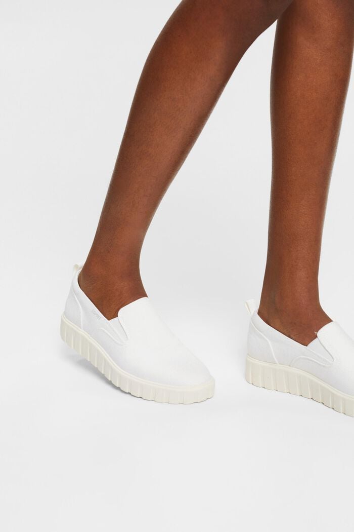 Slip-on trainers with a platform sole