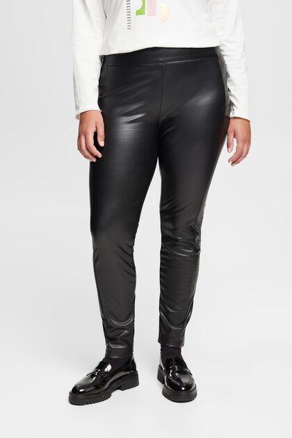 CURVY faux leather leggings