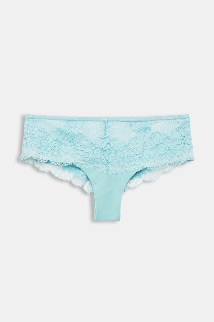 Recycled: briefs with lace, AQUA GREEN, detail image number 1