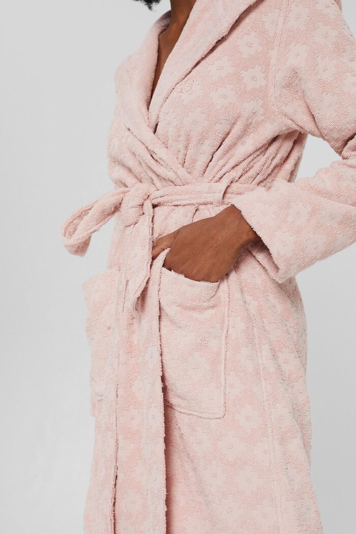 Patterned bathrobe, ROSE, detail image number 0