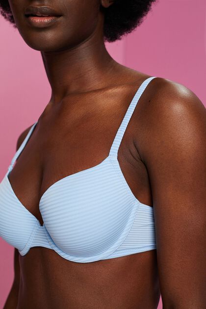 Recycled: padded and wired microfibre bra