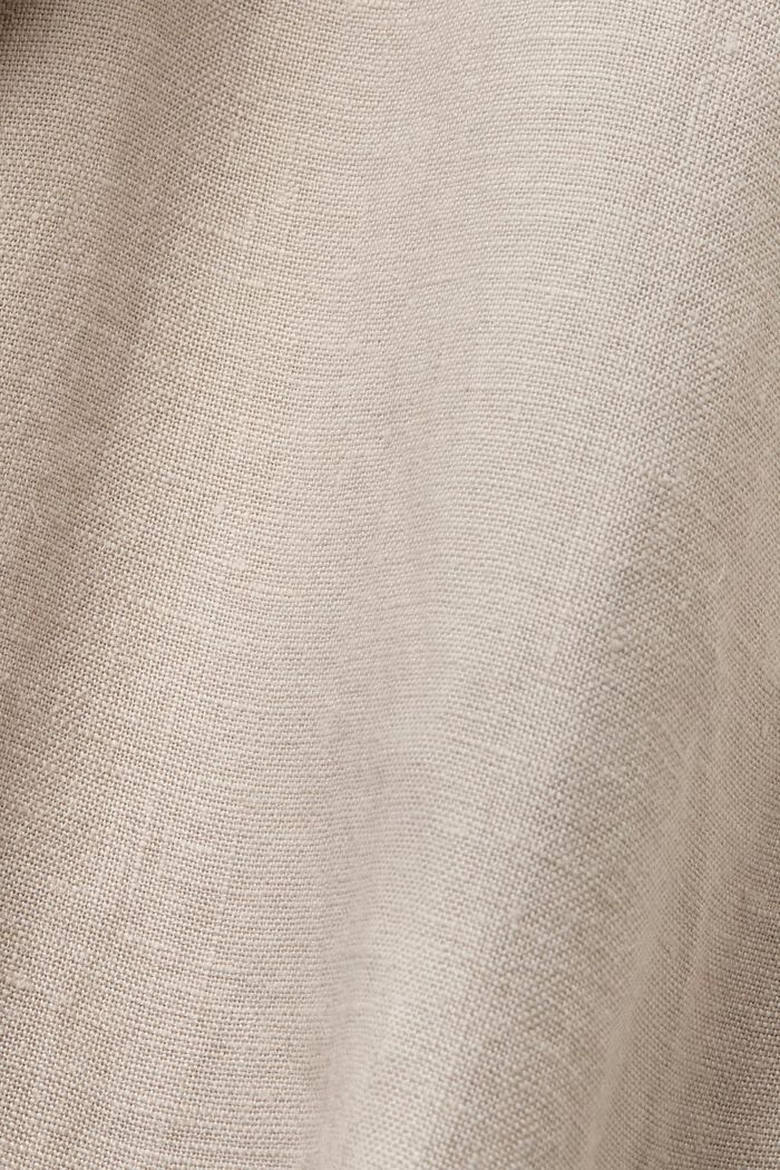Cropped linen trousers, LIGHT TAUPE, detail image number 5
