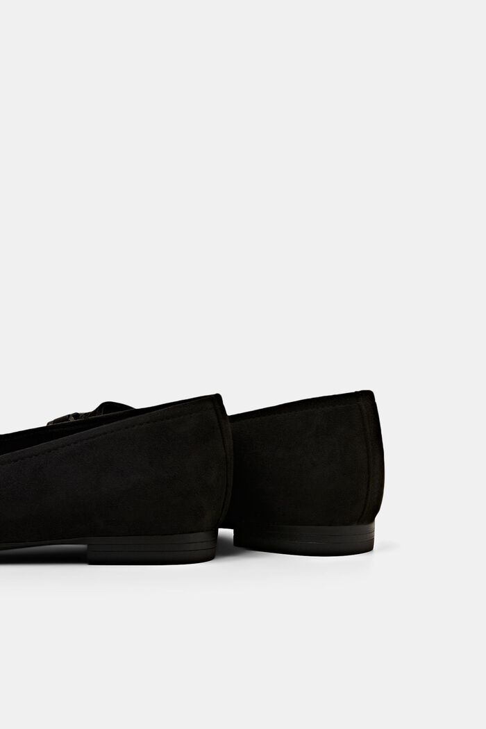 Faux Suede Loafers, BLACK, detail image number 4