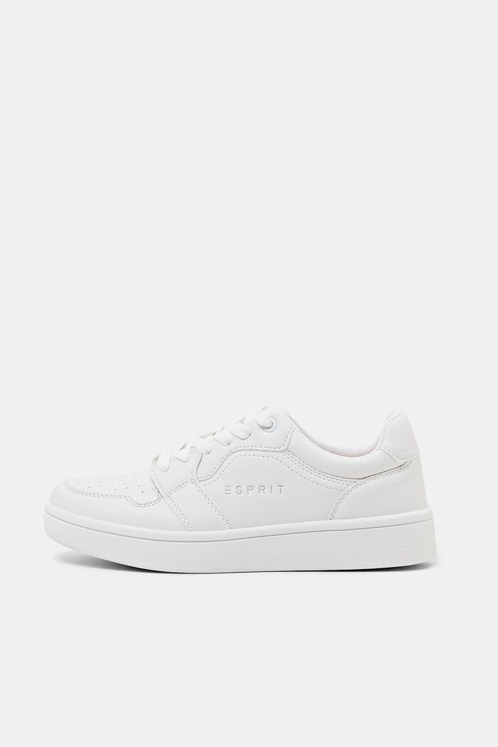 Vegan Leather Trainers, WHITE, detail image number 0