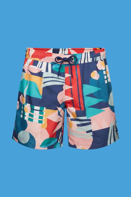 Swimming shorts with all-over pattern