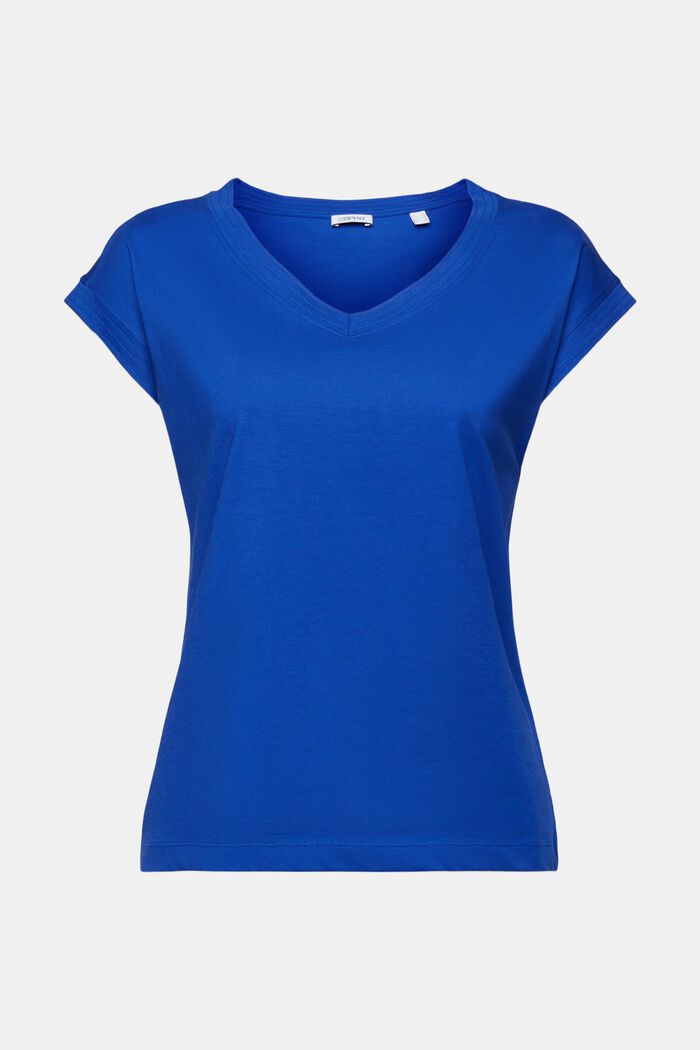 V-Neck T-Shirt, BRIGHT BLUE, detail image number 5