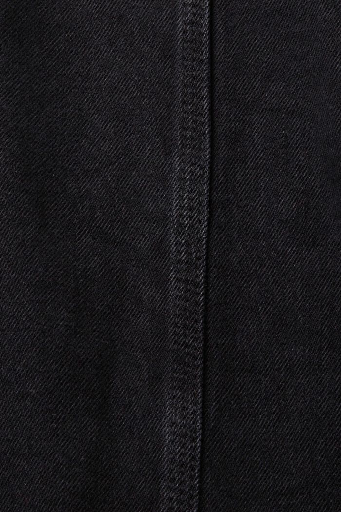 Collarless denim jacket with drawstrings, BLACK MEDIUM WASHED, detail image number 7