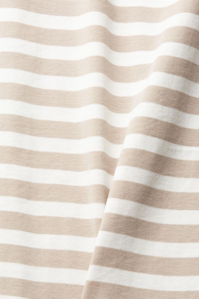 Sleeveless top with striped pattern, LIGHT TAUPE, detail image number 4