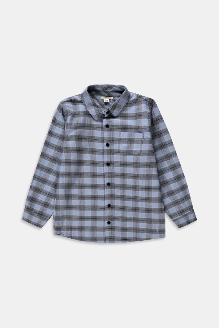 Flannel shirt with a check pattern