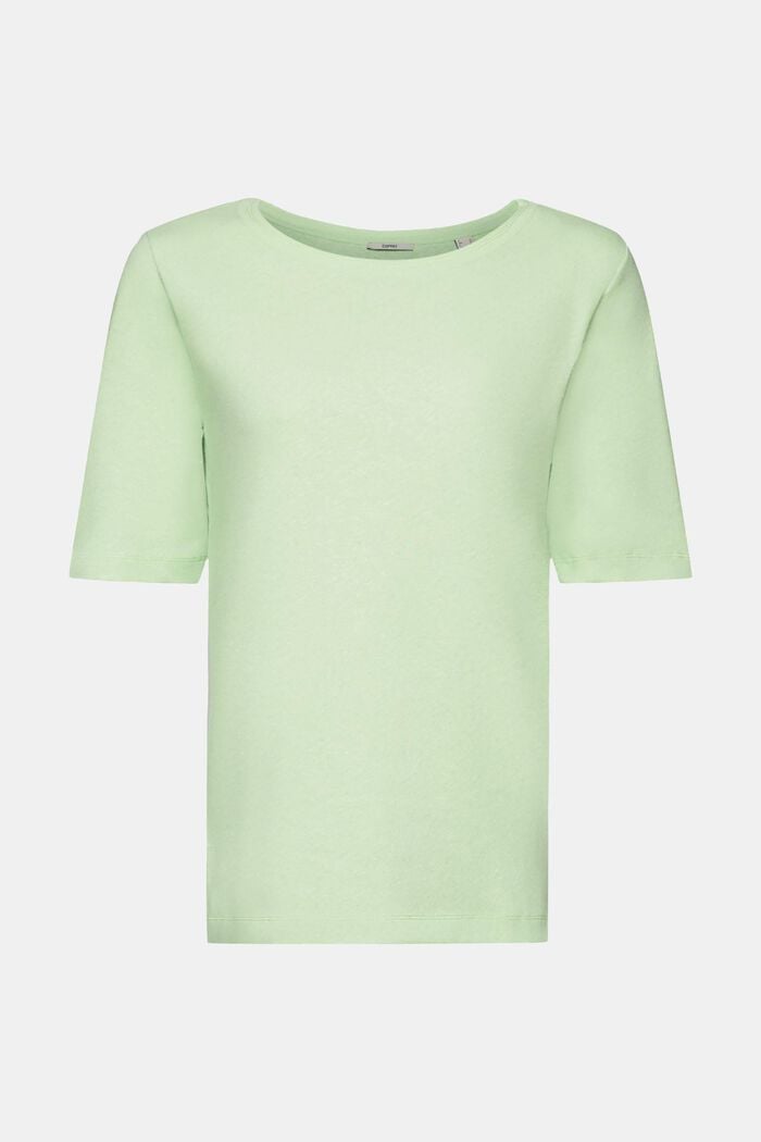 Linen blend t-shirt, CITRUS GREEN, detail image number 5