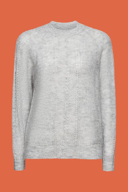 Crewneck Pointelle Knit Sweater