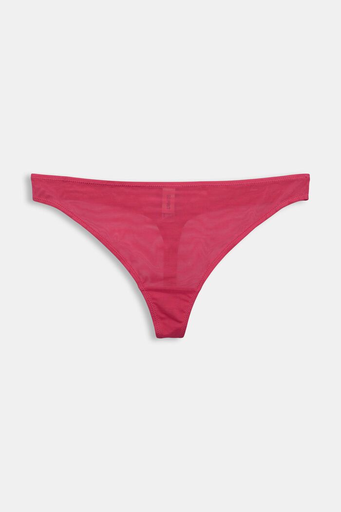 Made of recycled material: Hipster thong in delicate mesh, PINK FUCHSIA, overview