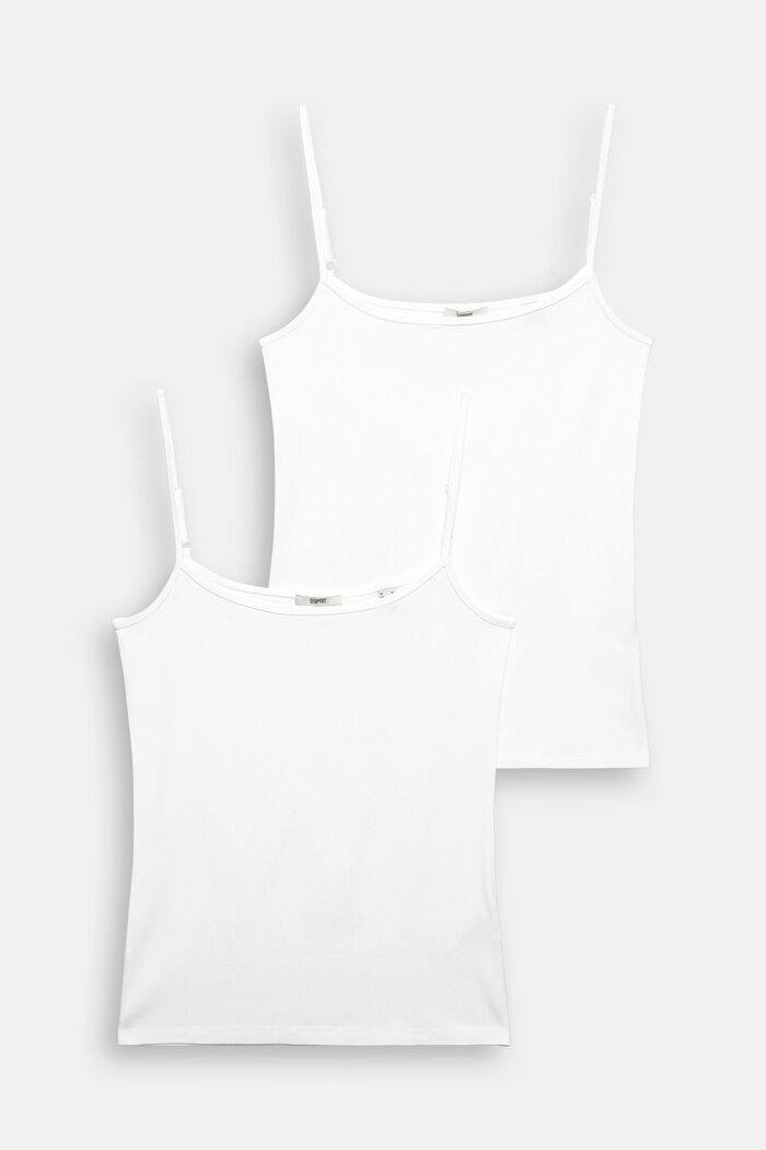 2-pack of spaghetti strap tops, NEW WHITE, detail image number 6