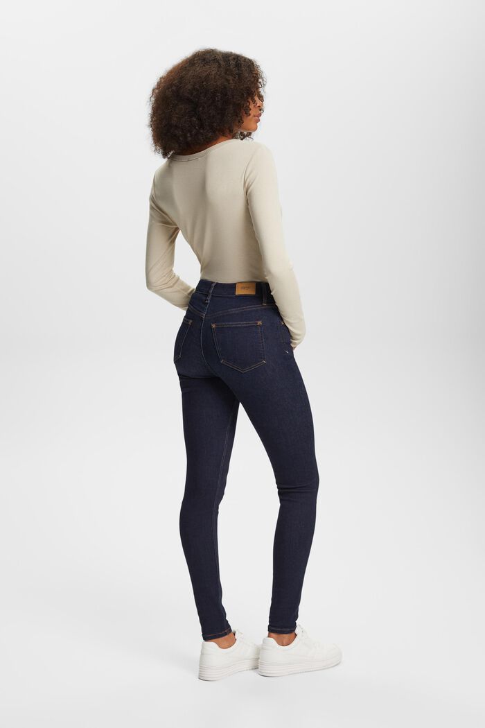 ESPRIT - Highrise skinny jeans, stretch cotton at our online shop