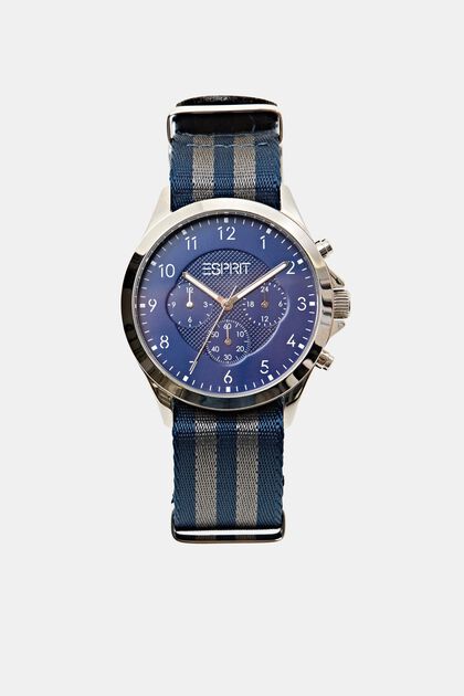 Stainless Steel Textile Strap Watch