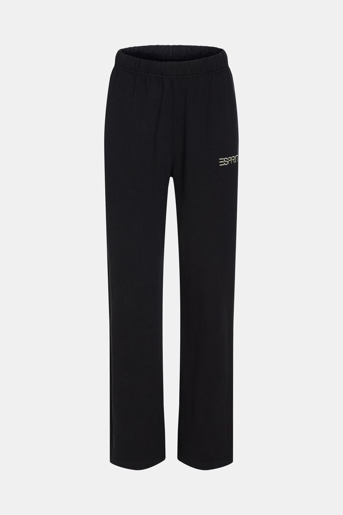Unisex high-rise tracksuit bottoms, BLACK, overview