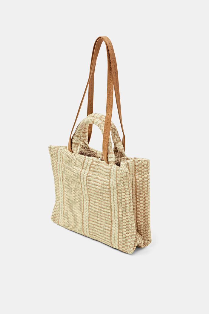 Orlane small shopper bag with jute, LIGHT BEIGE, detail image number 2