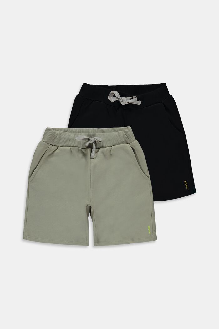 2-pack of sweat shorts, DUSTY GREEN, detail image number 0
