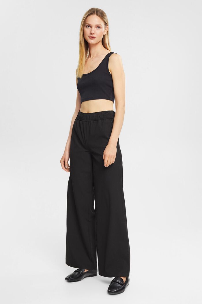 Wide leg trousers, BLACK, detail image number 1