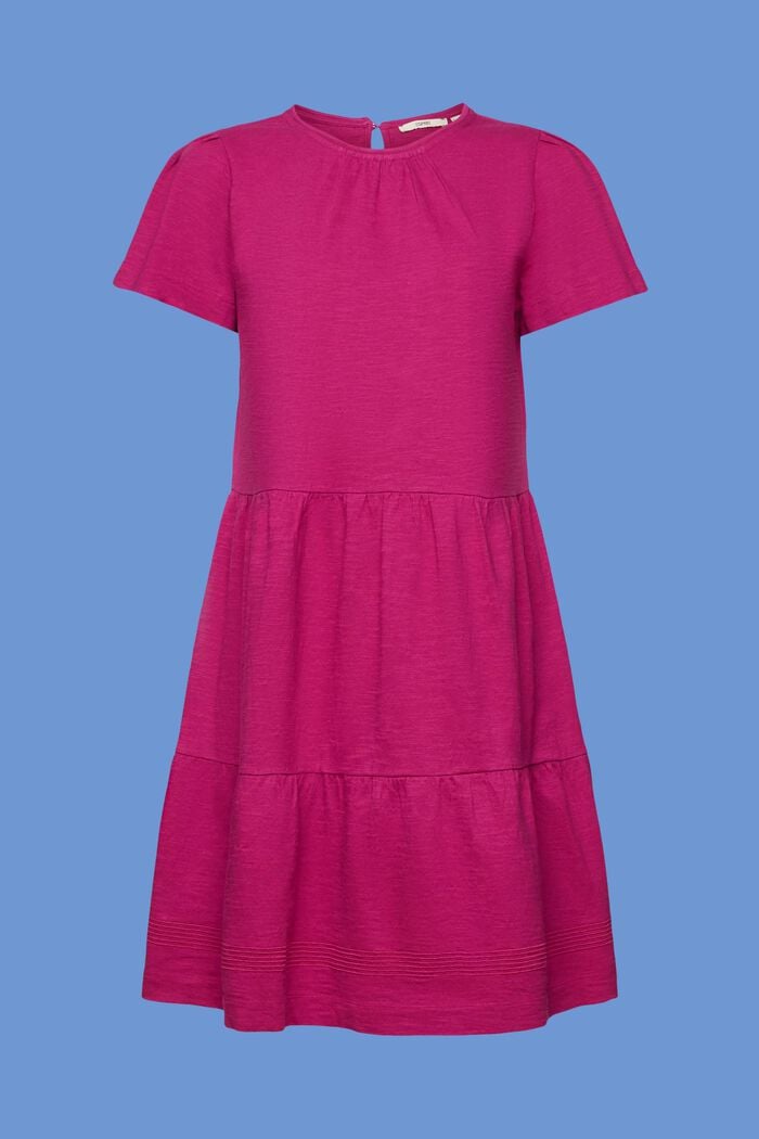 Short jersey dress, 100% cotton, DARK PINK, detail image number 5