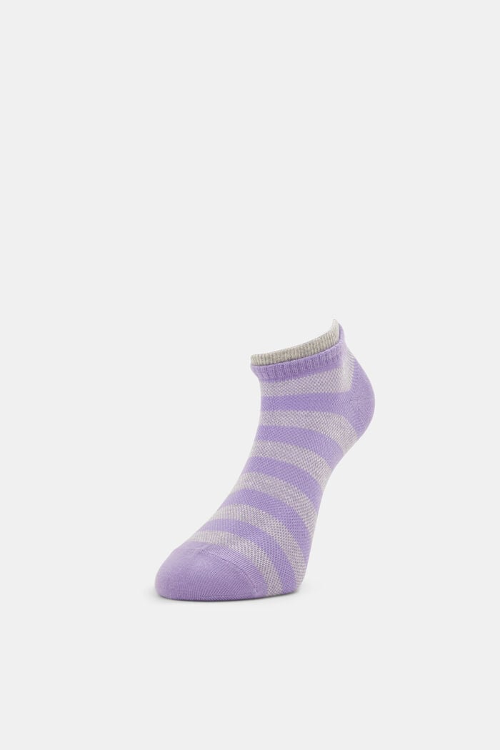 Two pack of trainer socks made of cotton mesh, PURPLE, detail image number 2