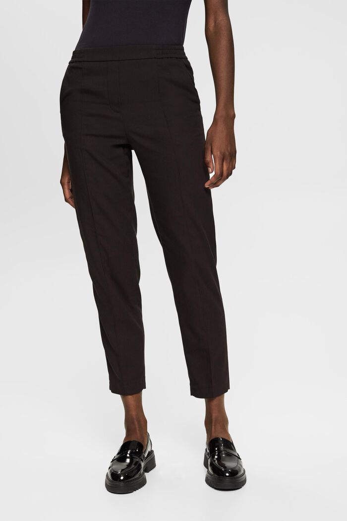 Tapered leg trousers, BLACK, detail image number 0