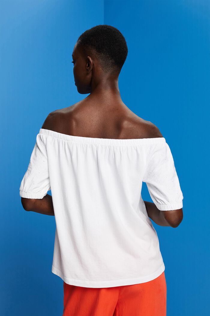Off-the-shoulders top, WHITE, detail image number 3