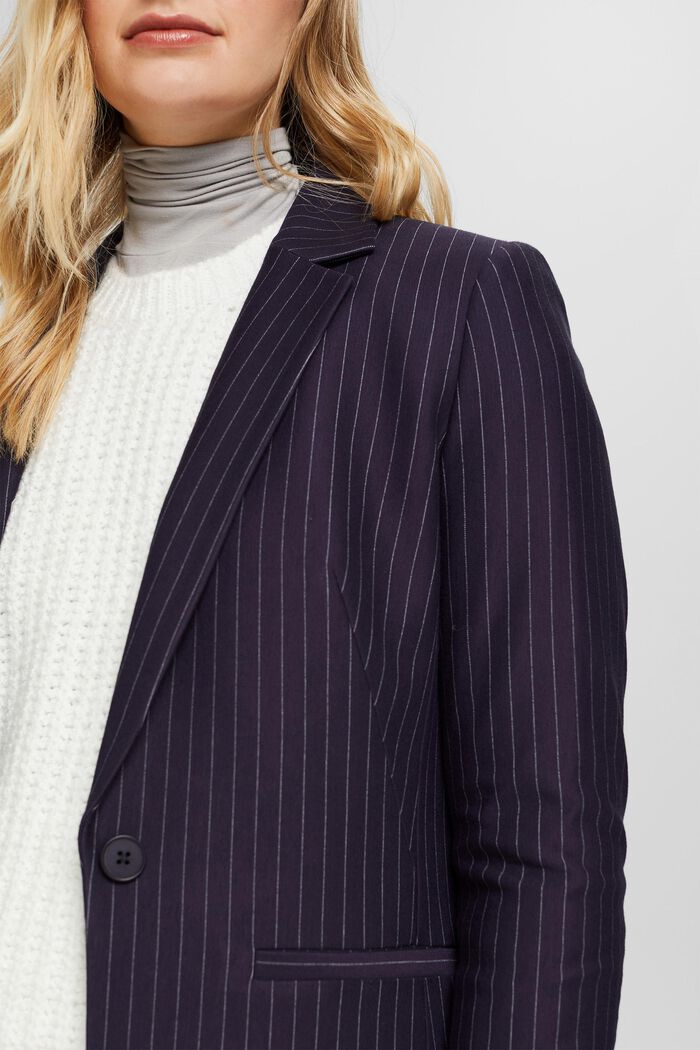 Blazer with pinstripes, NAVY, detail image number 0