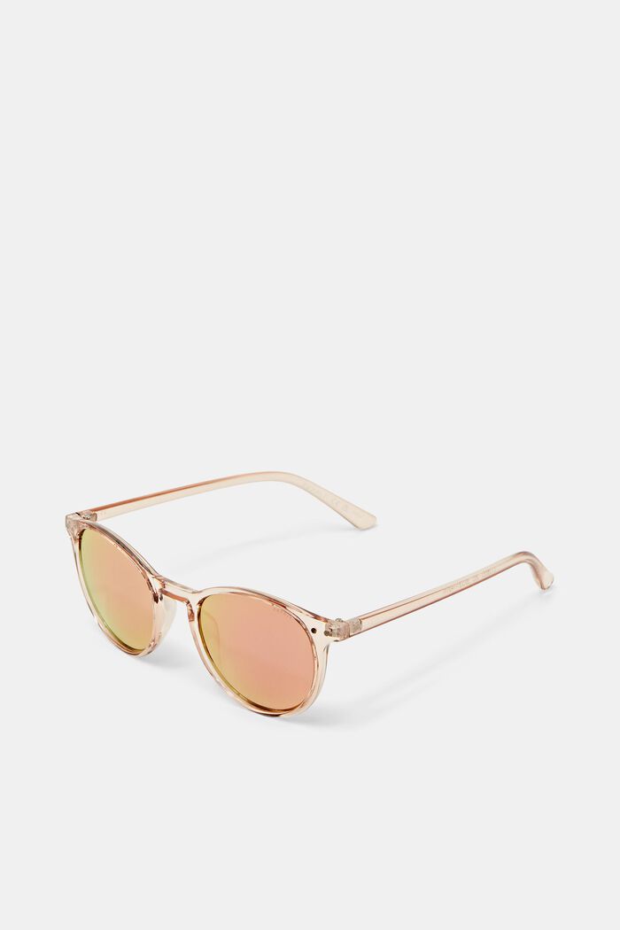 Unisex sunglasses with mirrored lenses, BEIGE, detail image number 2