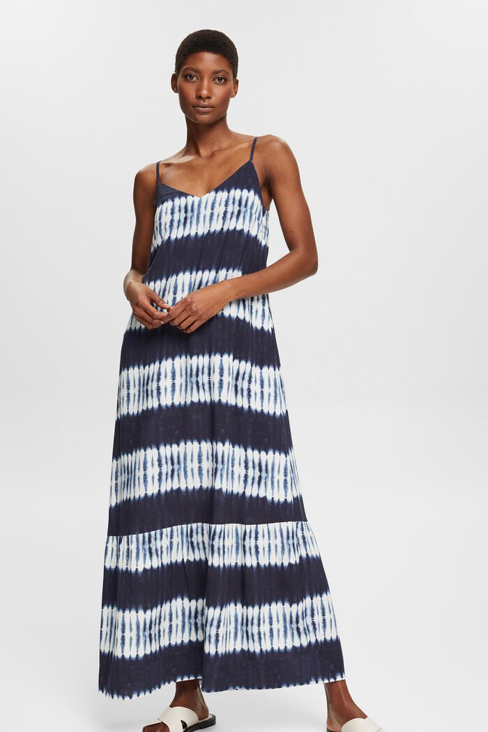 Maxi dress with a batik pattern, LENZING™ ECOVERO™