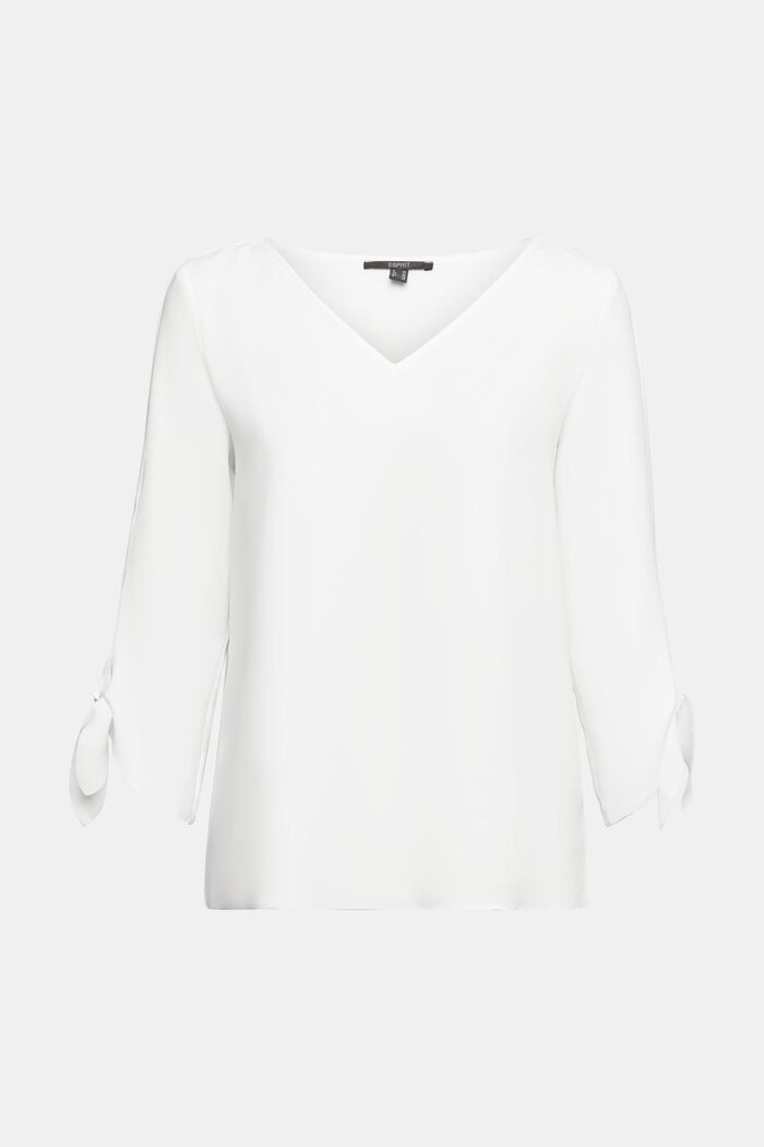 Stretch blouse with open edges, OFF WHITE, detail image number 6
