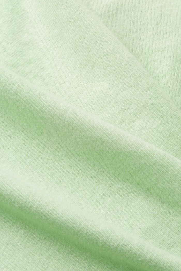 Linen blend t-shirt, CITRUS GREEN, detail image number 4