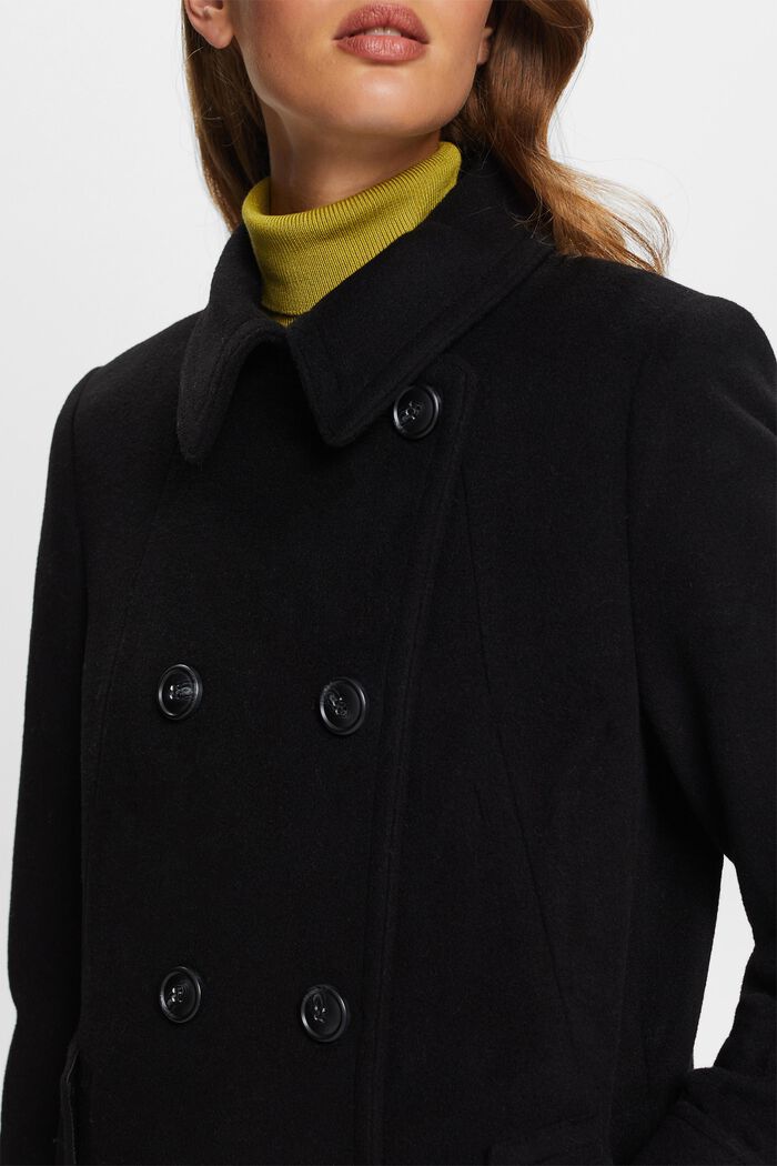 ESPRIT - Recycelt: wool blend coat with cashmere at our online shop