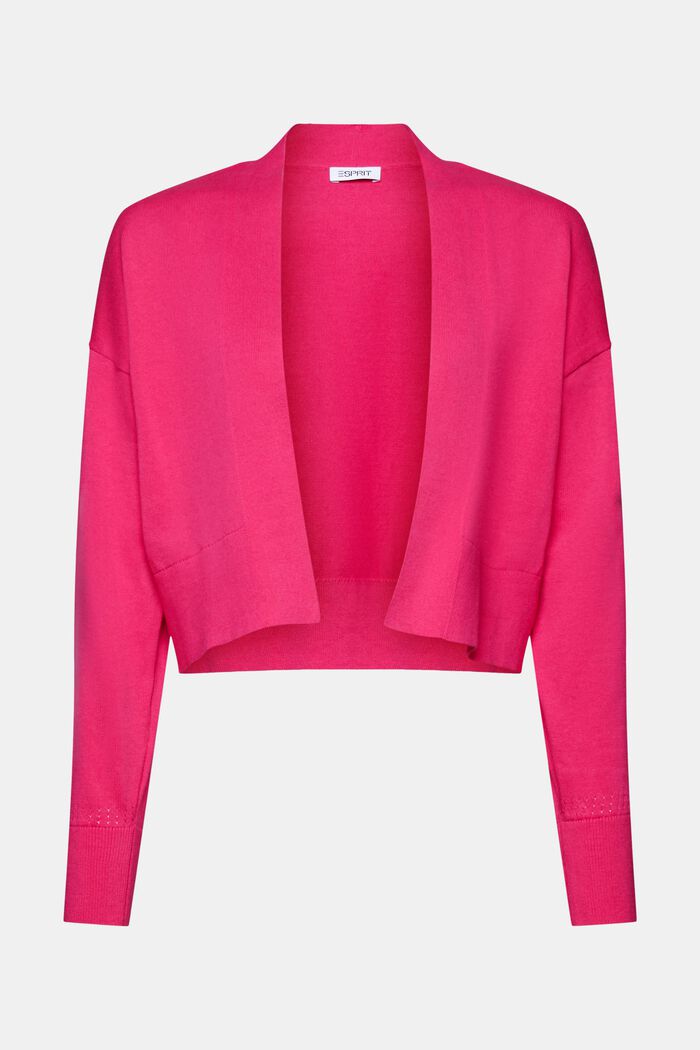 Open-Front Sweater Cardigan, PINK FUCHSIA, detail image number 5