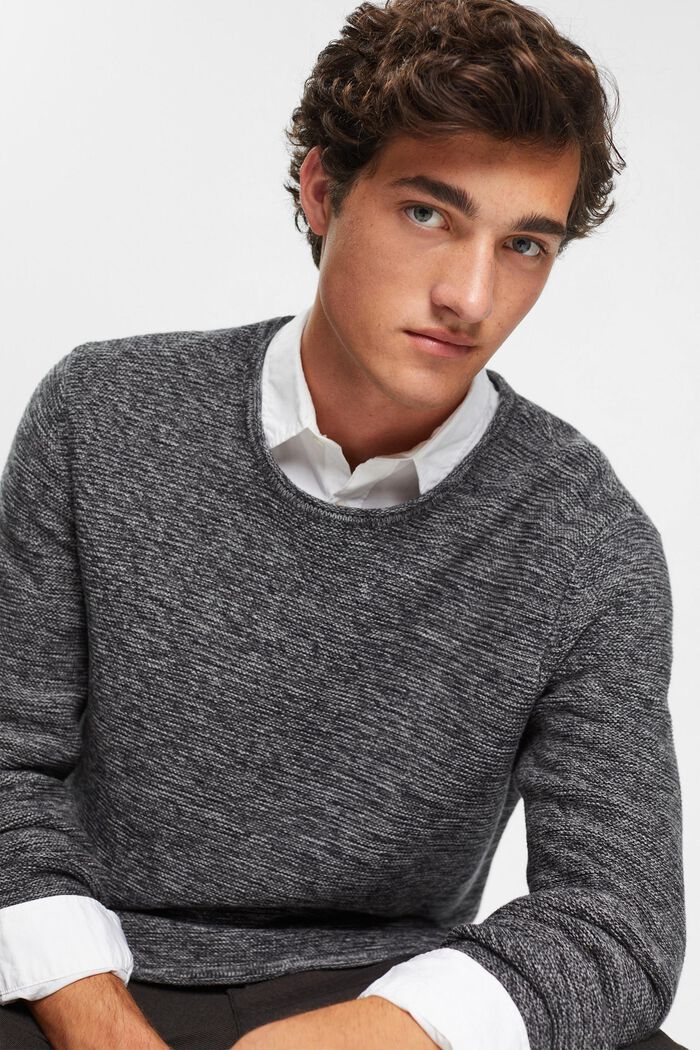 Mottled knitted sweater