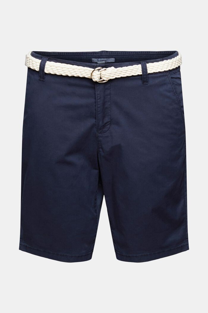 Shorts with woven belt, NAVY, detail image number 2
