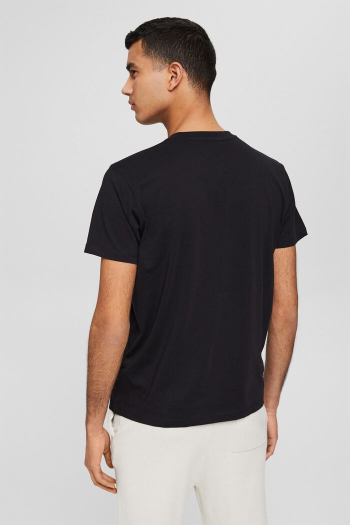 Jersey logo T-shirt, 100% cotton, BLACK, detail image number 3