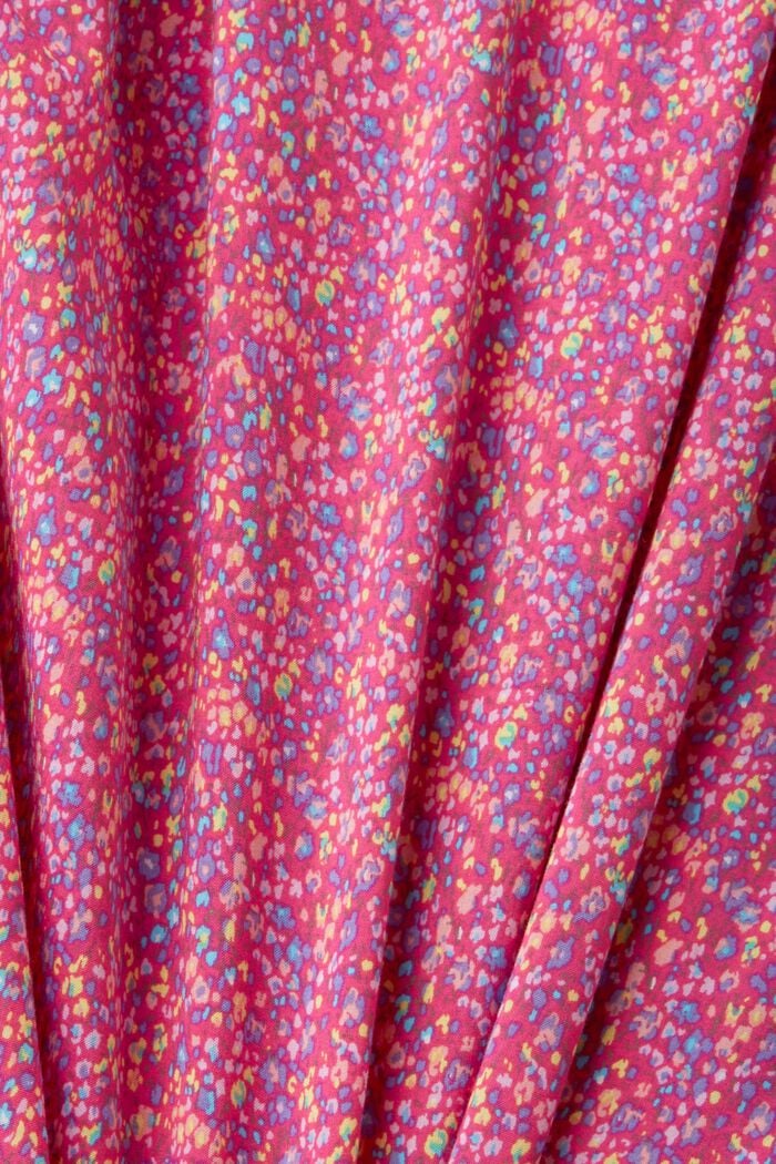 Floral V-neck blouse with buttons, PINK FUCHSIA, detail image number 6