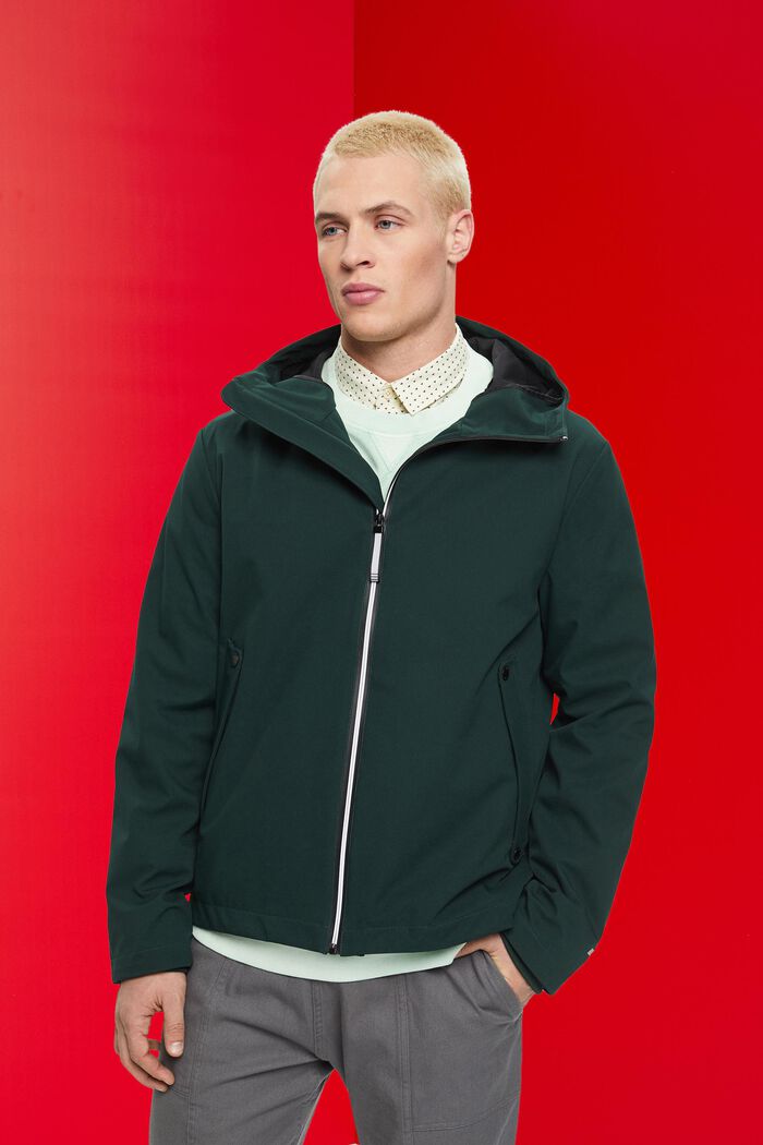 Softshell jacket with a hood, DARK TEAL GREEN, detail image number 0