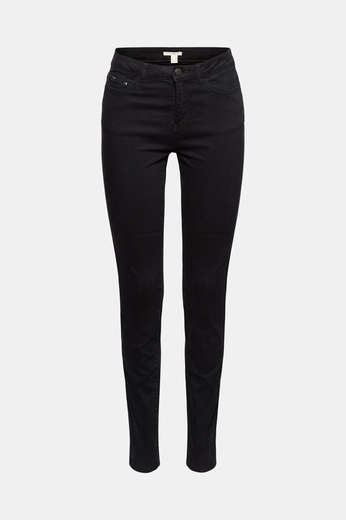 Stretch trousers with organic cotton, BLACK, detail image number 0