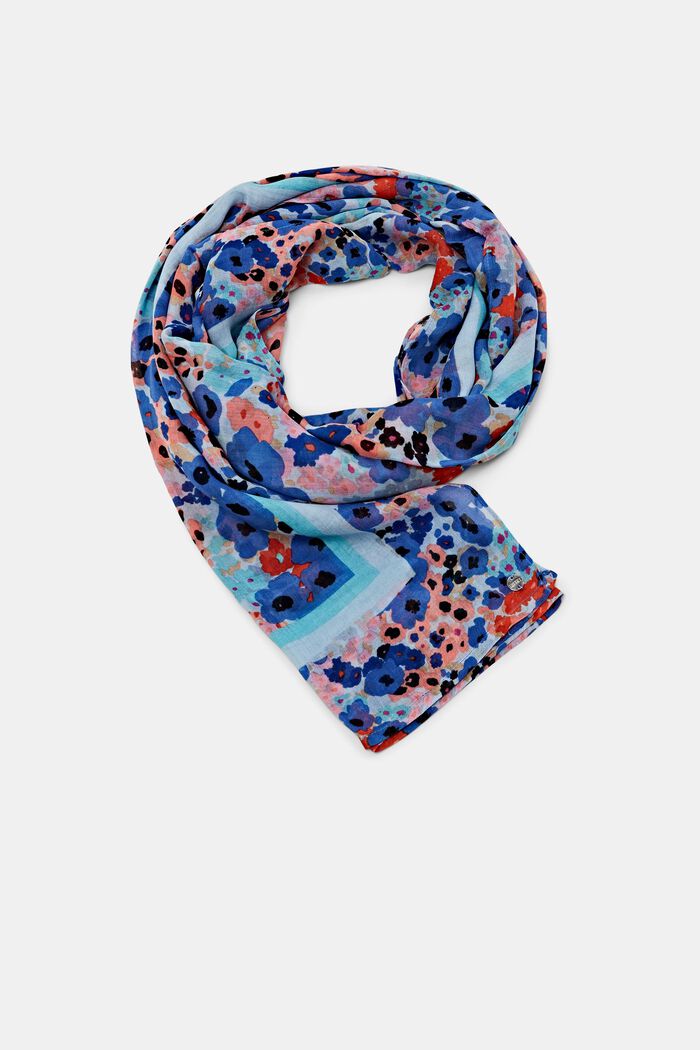Floral shawl, BLUE, detail image number 0