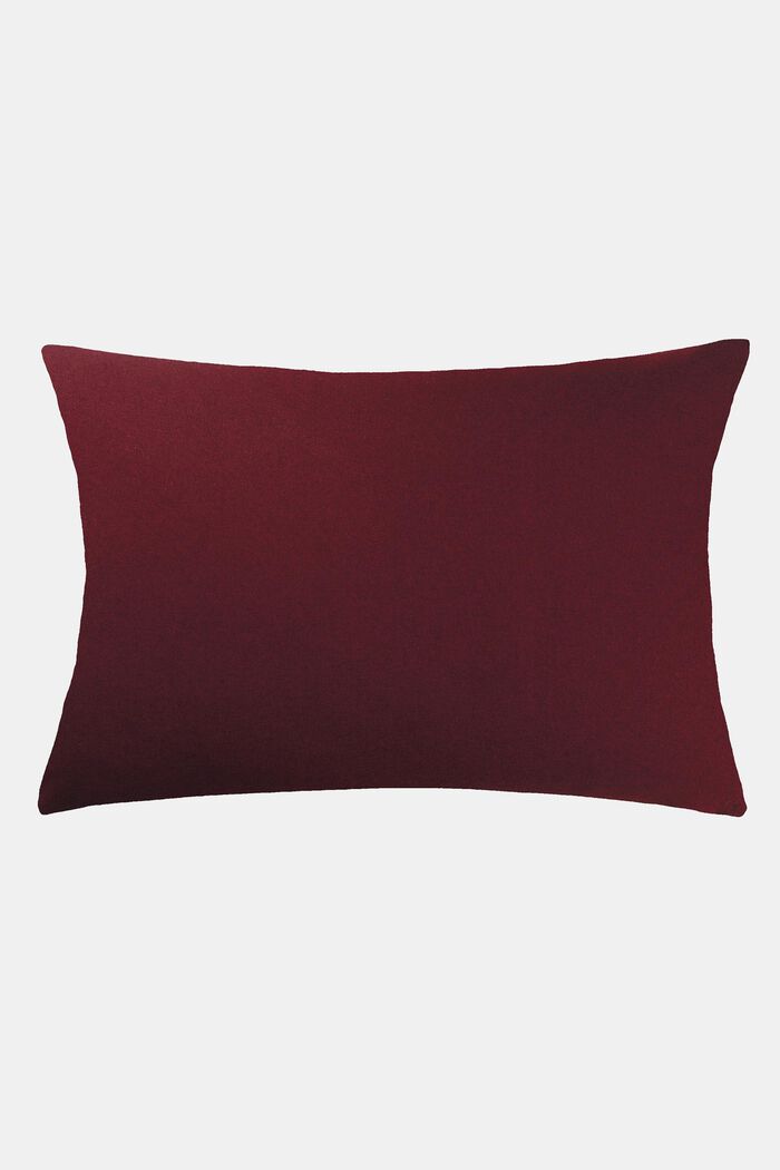 Mixed material cushion cover with micro-velvet, DARKRED, detail image number 3