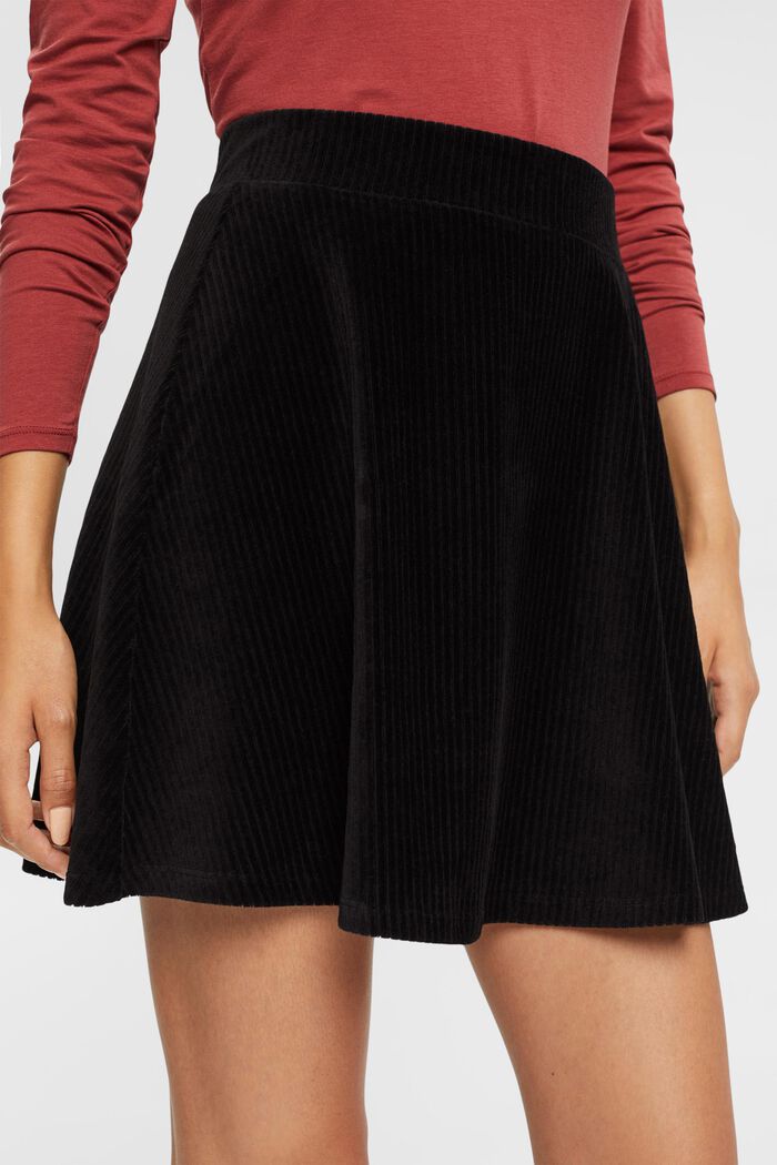 Corduroy mini skirt, BLACK, detail image number 0
